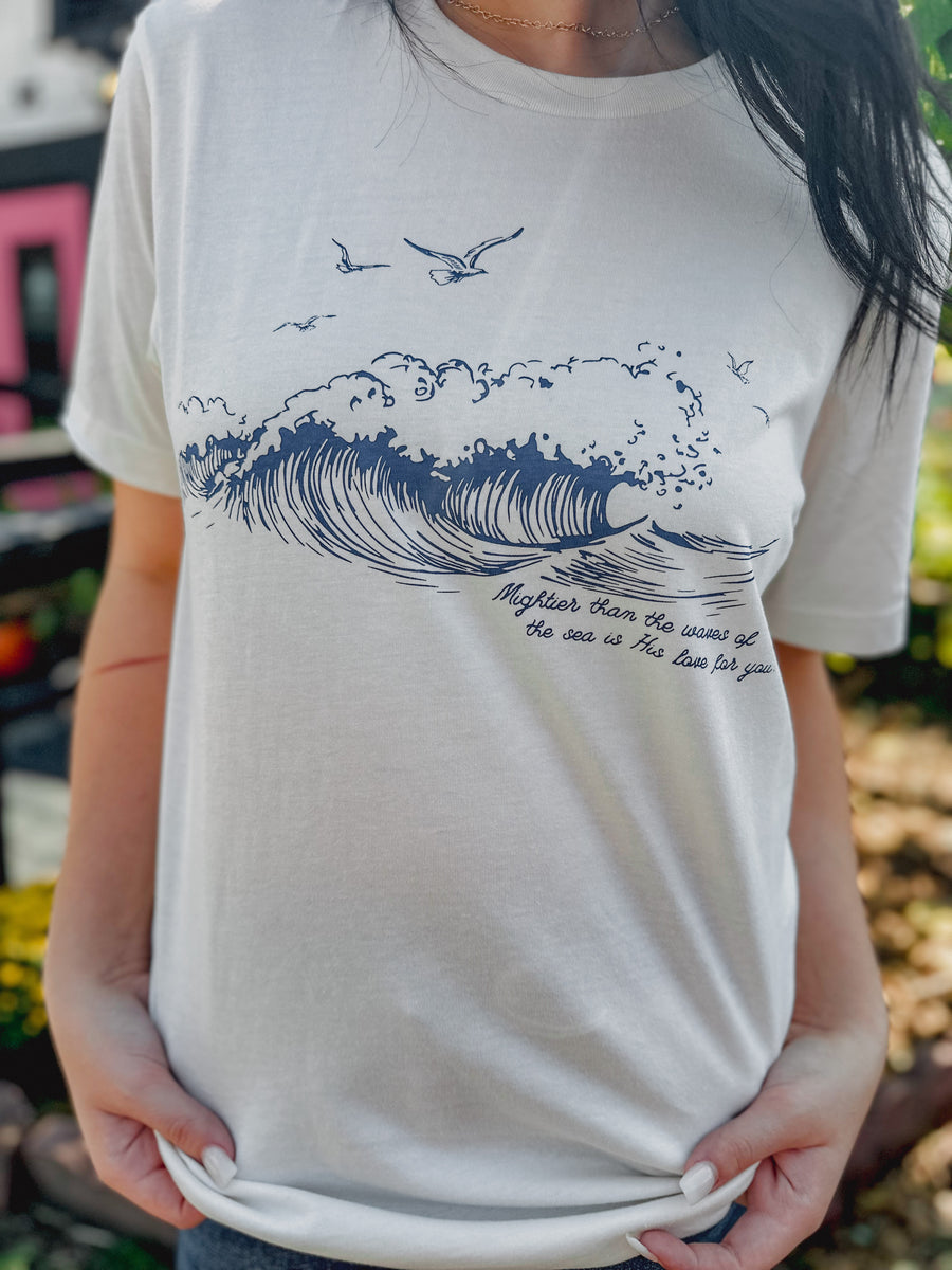 “Mightier Than The Waves” Graphic T-Shirt