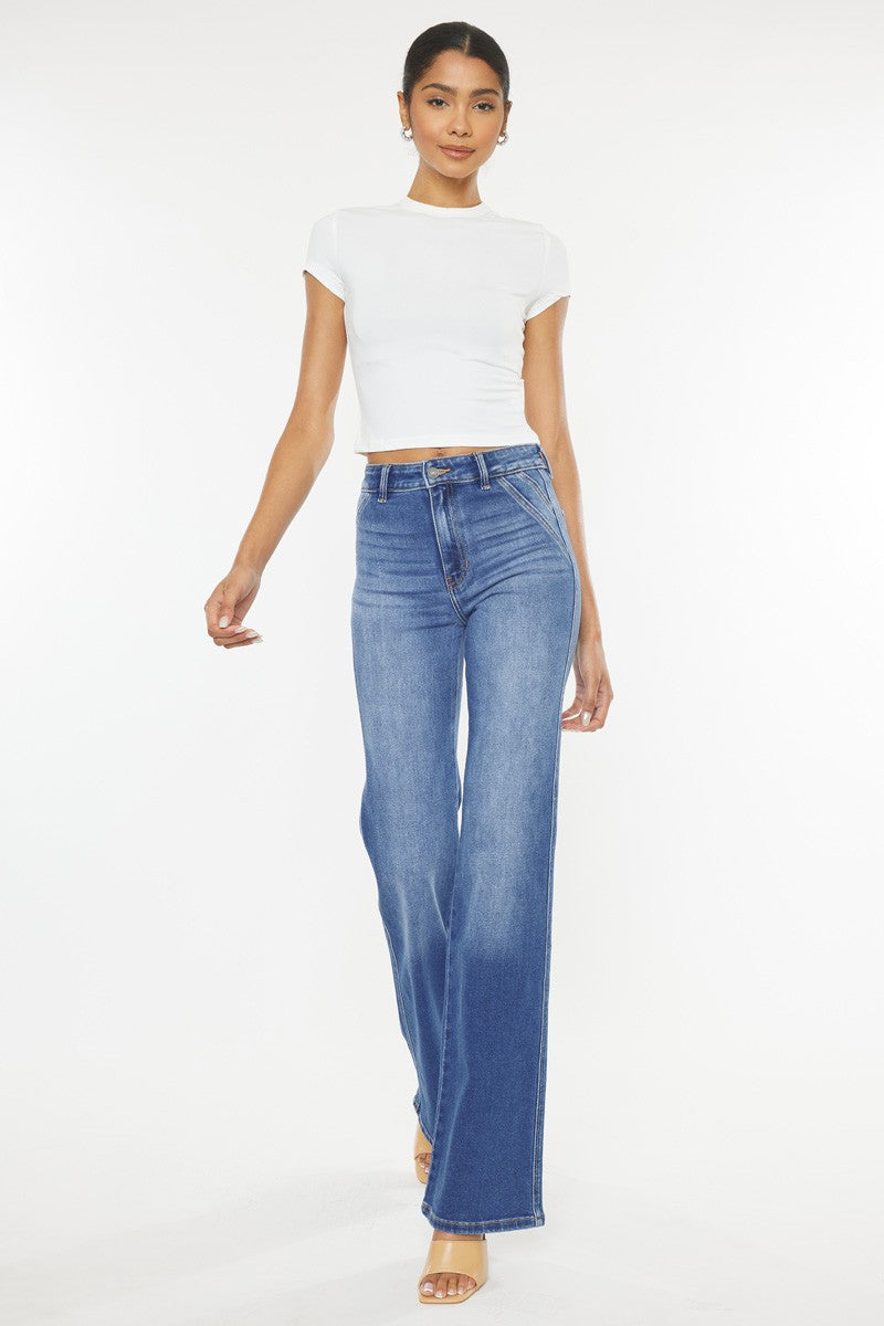 “Holly” High Rise Mid Wash Jeans