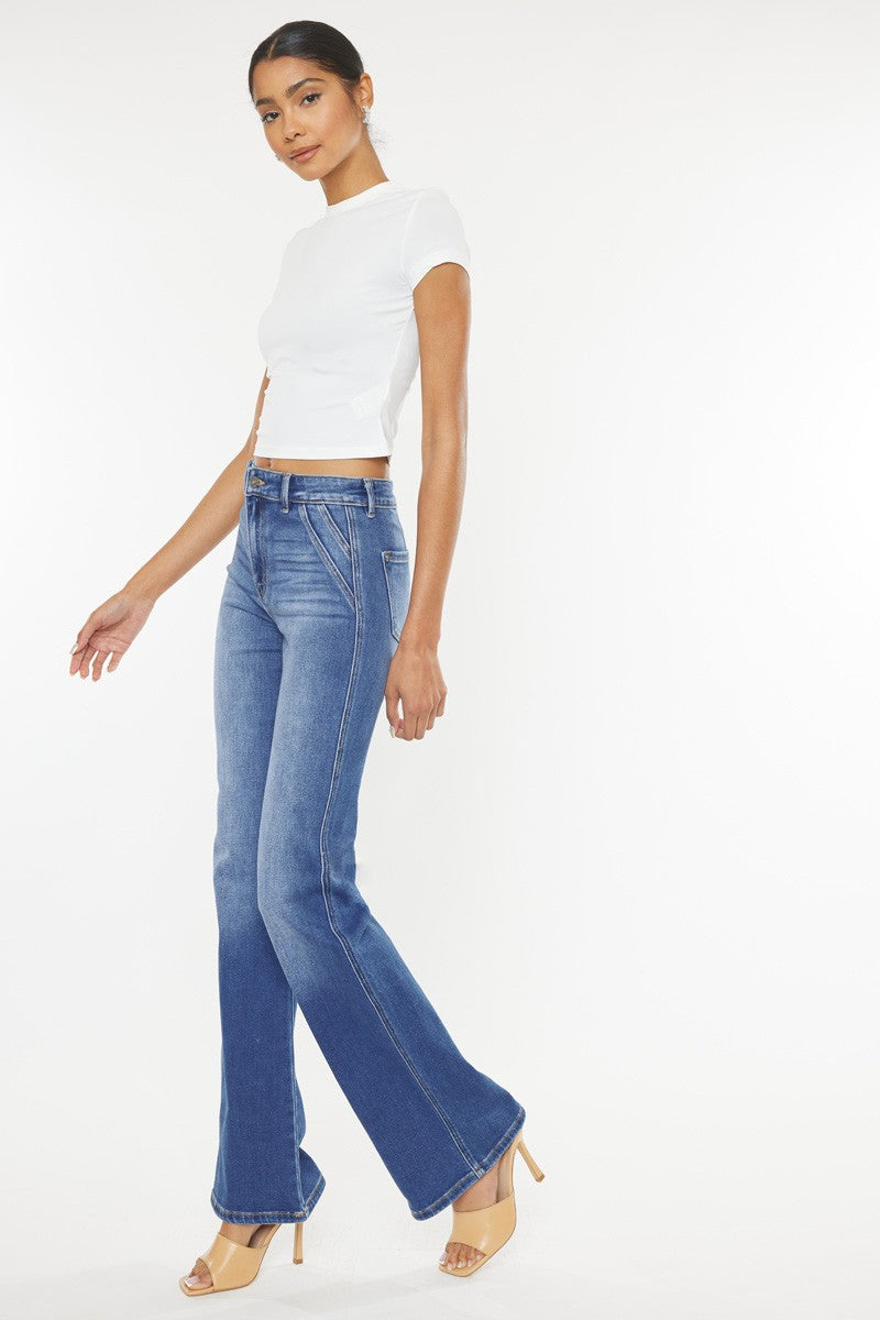 “Holly” High Rise Mid Wash Jeans