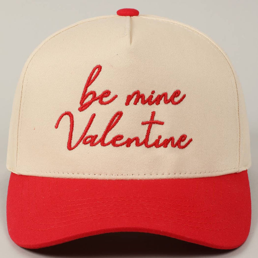 Be mine, Valentine Embroidery Two-Tone Cap