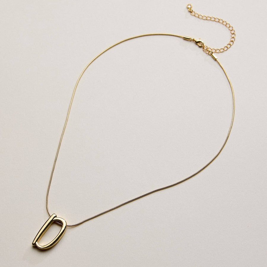 Gold Dipped Alphabet Charm Necklace