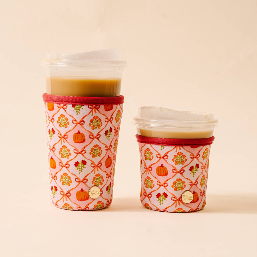 Sip Savvy Drink Sleeve-Regular-Patchwork Pumpkins