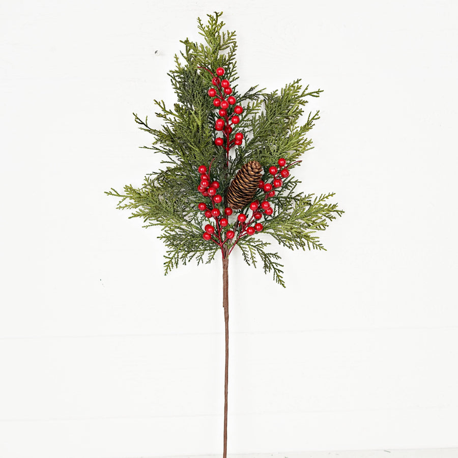 29in Cedar Sprigs with Red Berries
