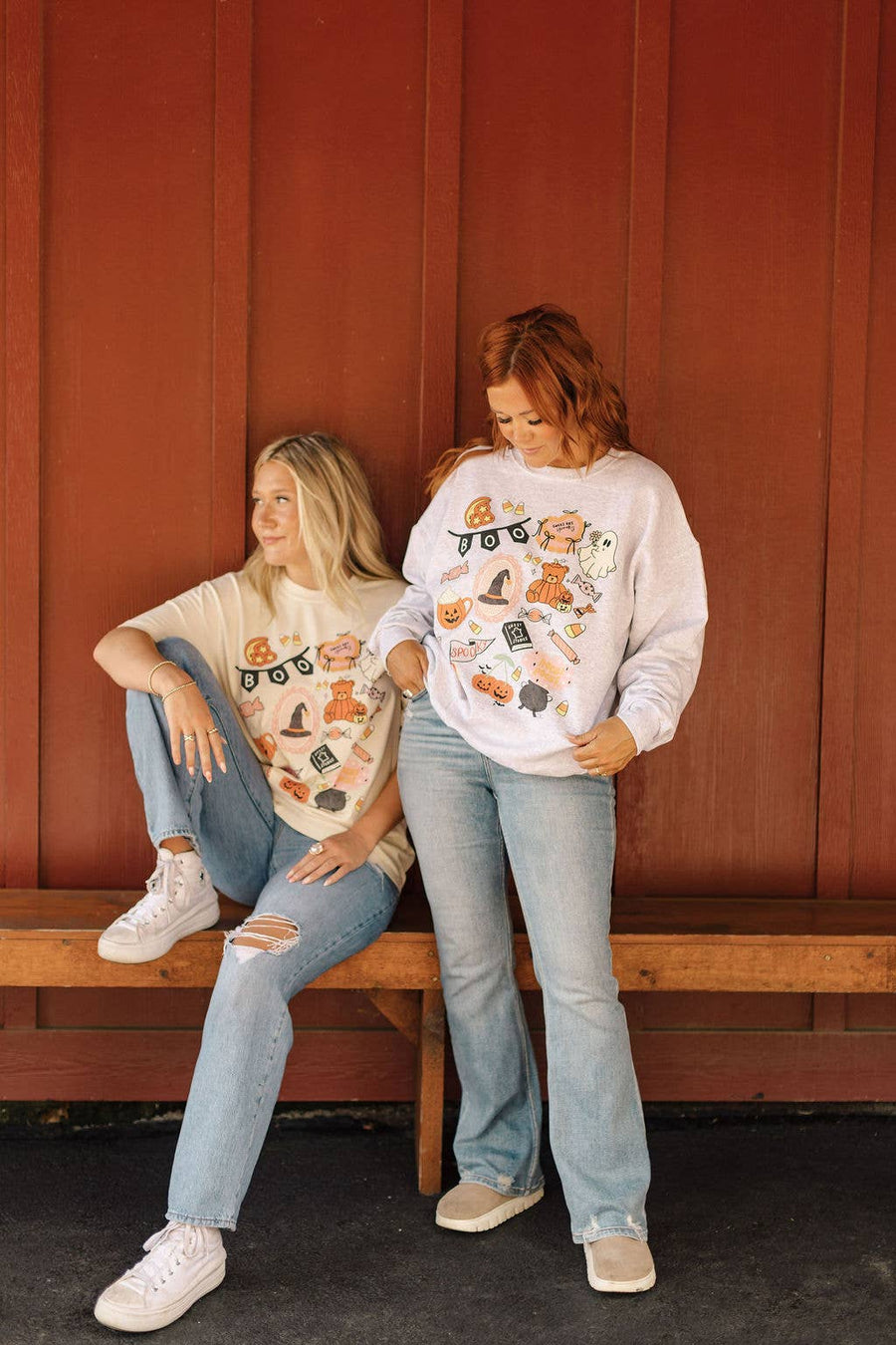 “Boo” Halloween Collage Graphic Tee