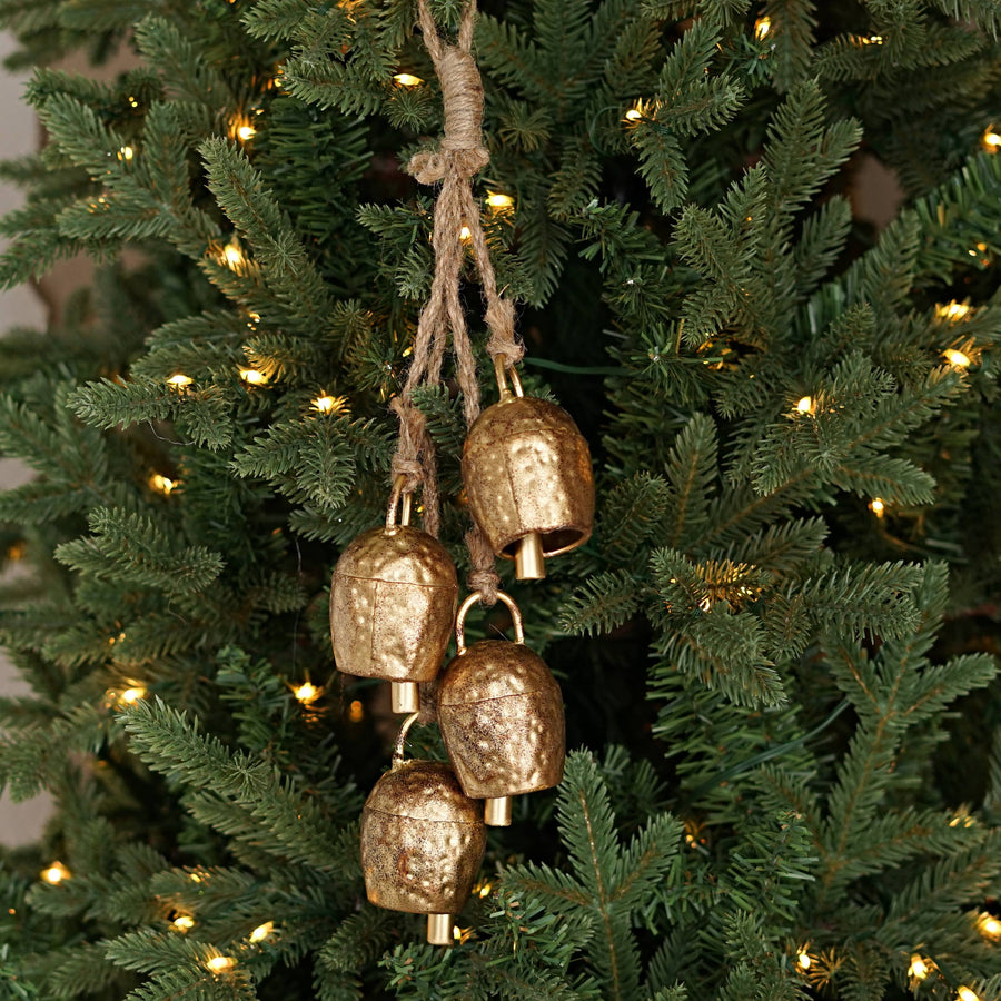 14in Hammered Swiss Cow Bell Cluster