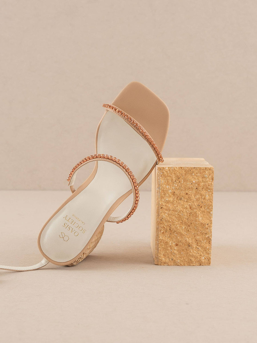 The Destiny, Rose Gold Raffia Heels