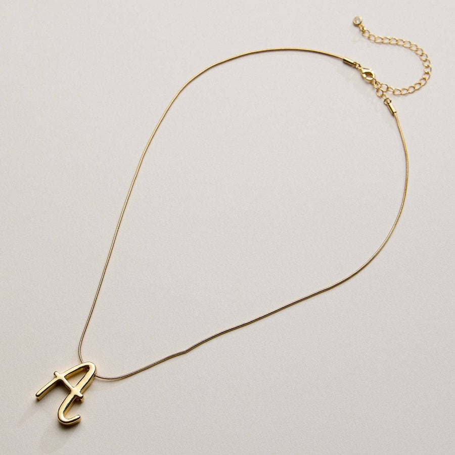 Gold Dipped Alphabet Charm Necklace
