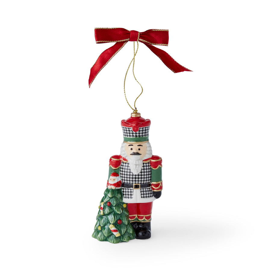 Houndstooth Nutcracker Ornament