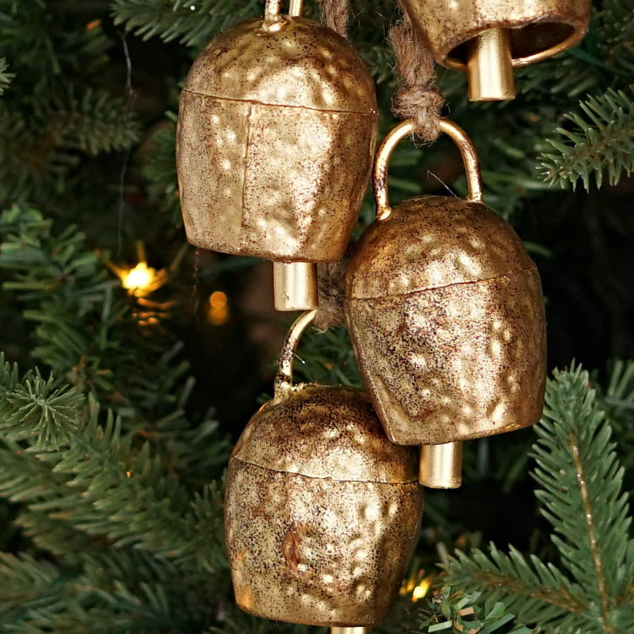 14in Hammered Swiss Cow Bell Cluster