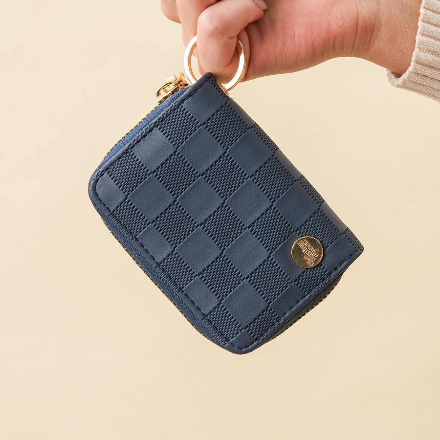 Zip Around Wallet Navy Check