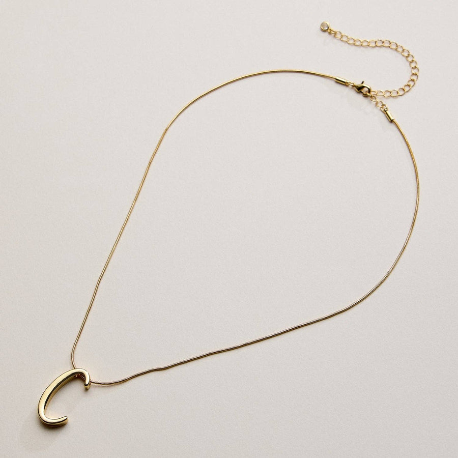 Gold Dipped Alphabet Charm Necklace