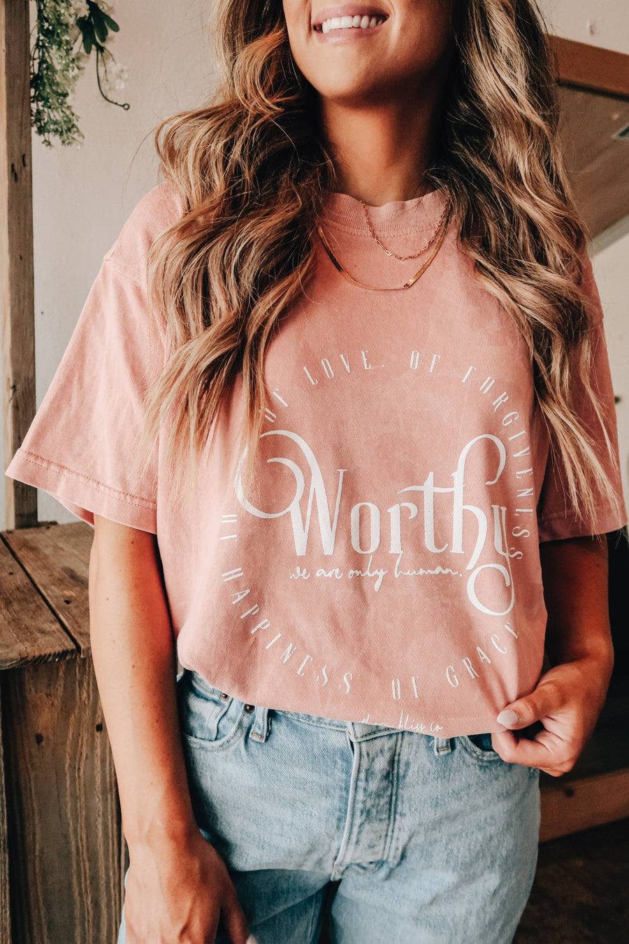 Worthy Solid Mock Neck Tee