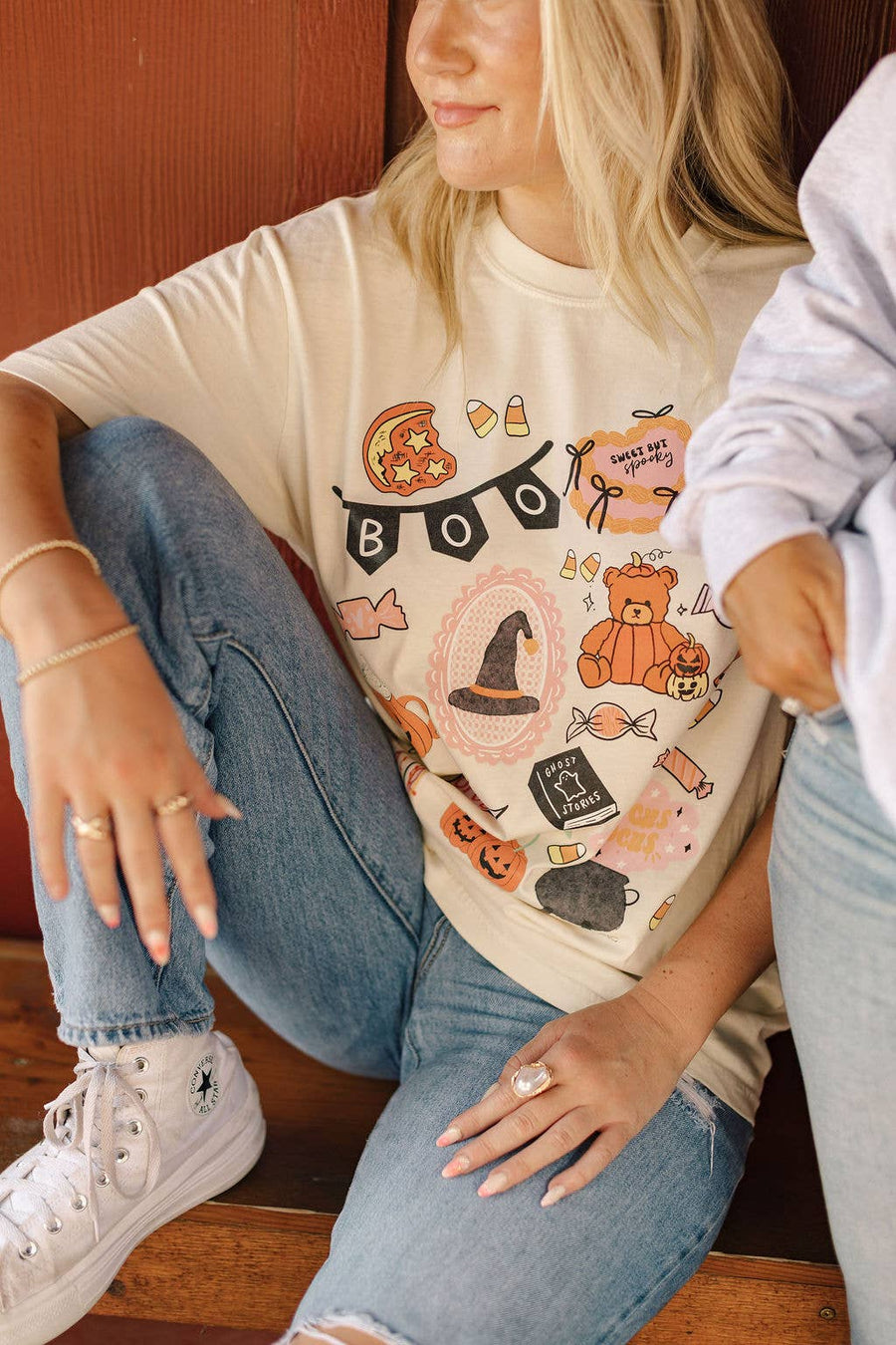 “Boo” Halloween Collage Graphic Tee