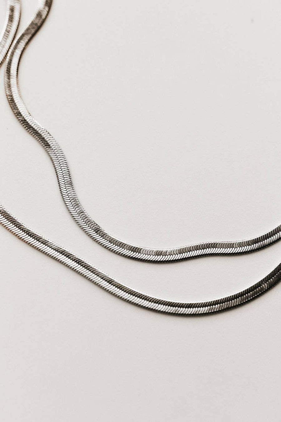 Jade Gold Filled Herringbone Necklace