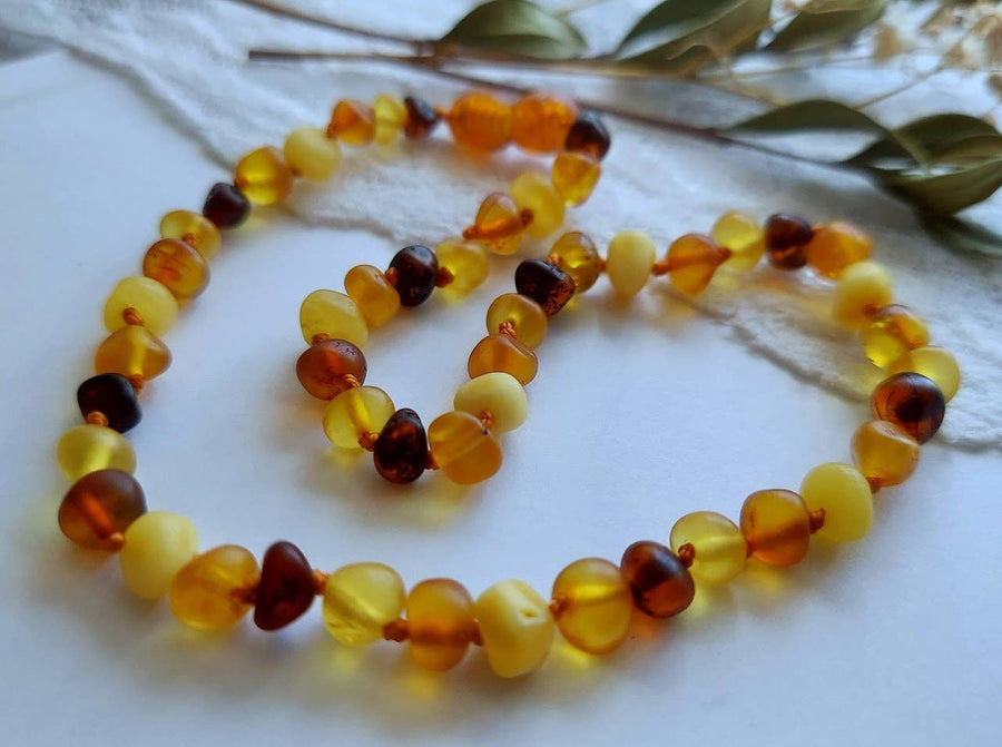Baby Matte Baltic Amber Unpolished Necklace
