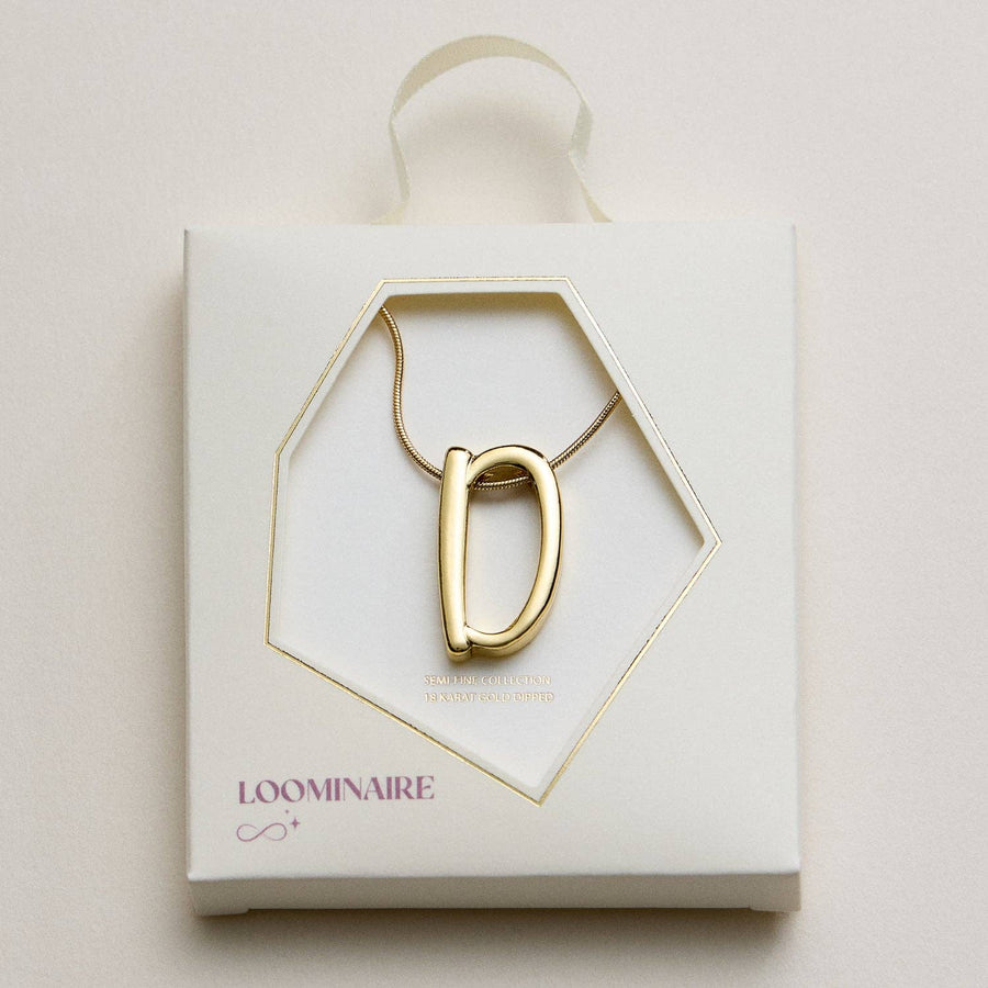 Gold Dipped Alphabet Charm Necklace