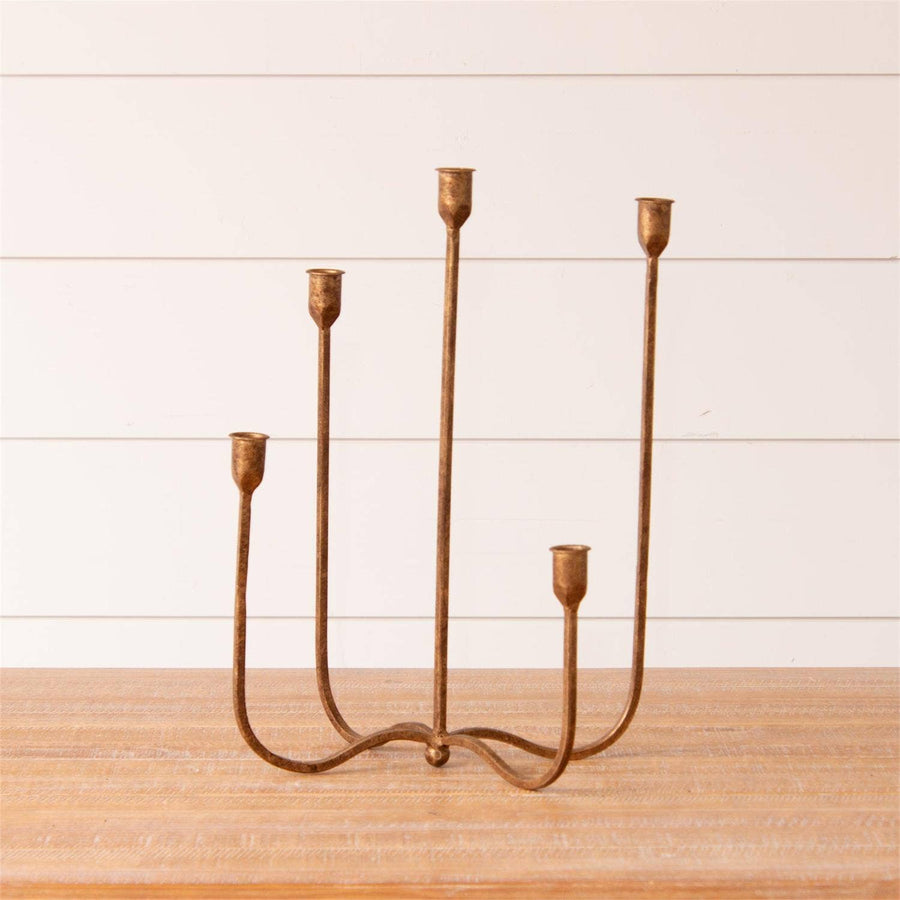 Brass Hand Forged Metal Candelabra