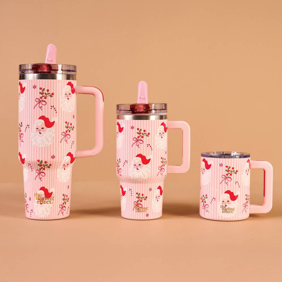 20oz Lifestyle Flip Straw Tumbler-Holly Jolly Santa