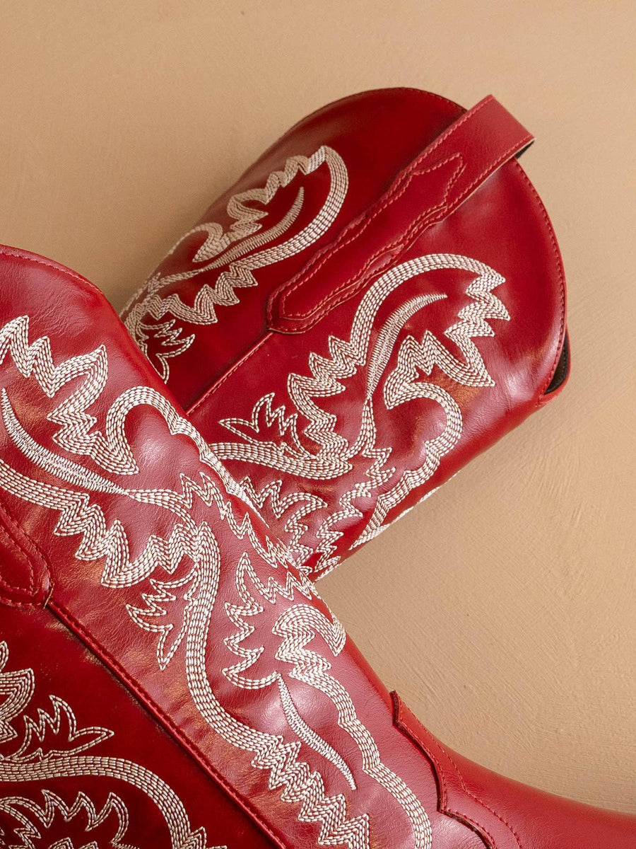 “Amaya” Cherry Western Boots