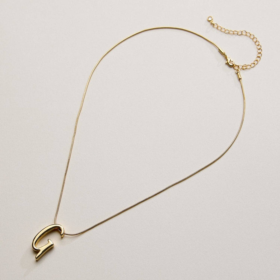 Gold Dipped Alphabet Charm Necklace