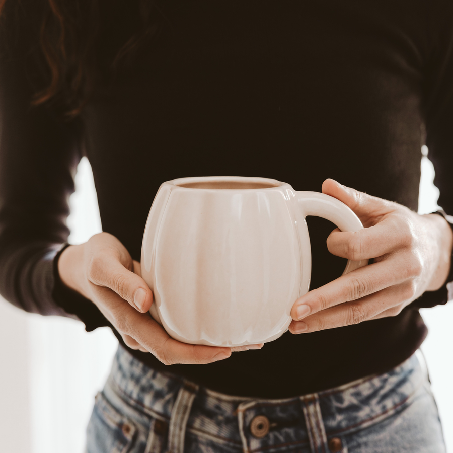 Cream Pumpkin Coffee Mug - Fall Decor & Gifts