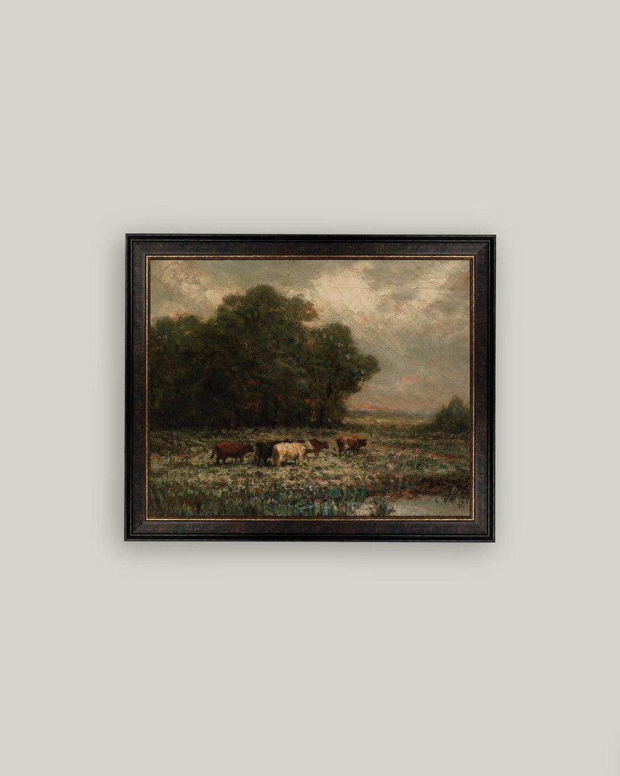 Cattle Grazing Painting