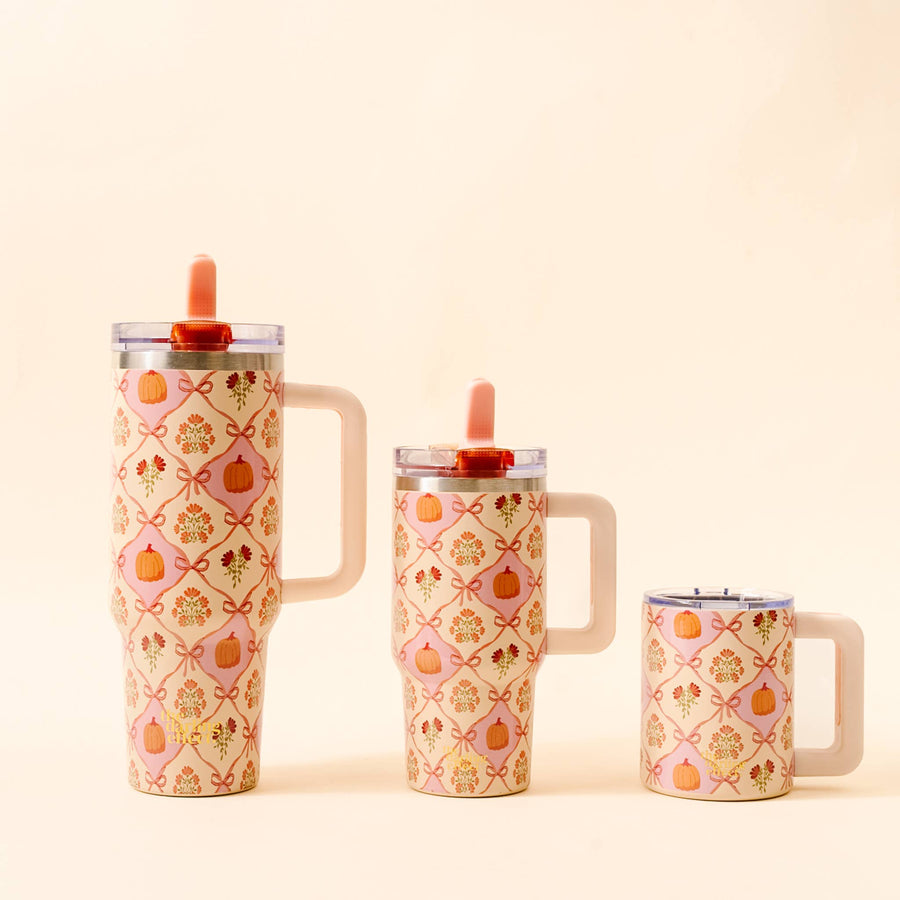 20oz Flip Straw Tumbler-Patchwork Pumpkins
