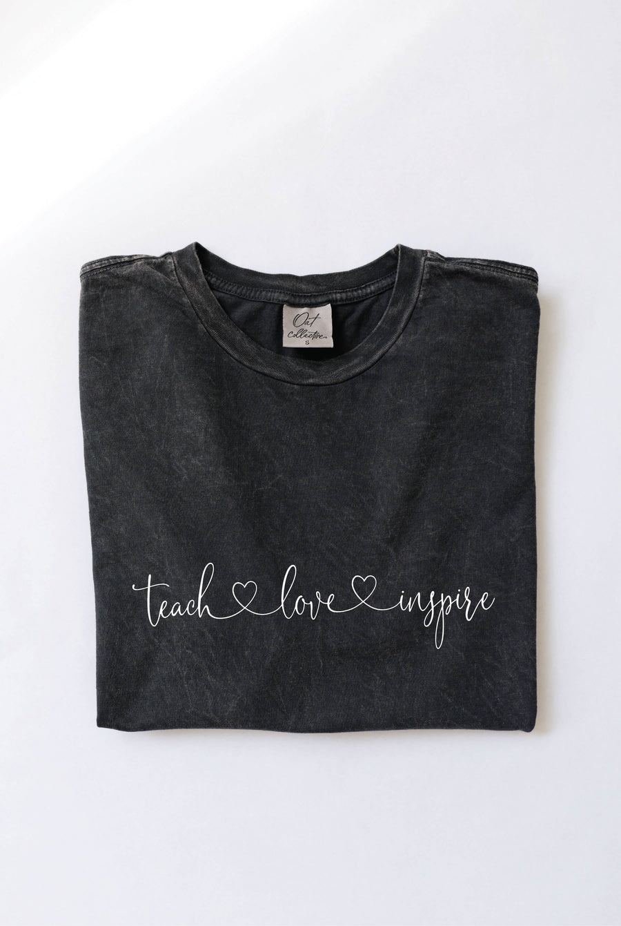 “Teach Love Inspire” Mineral Graphic Top