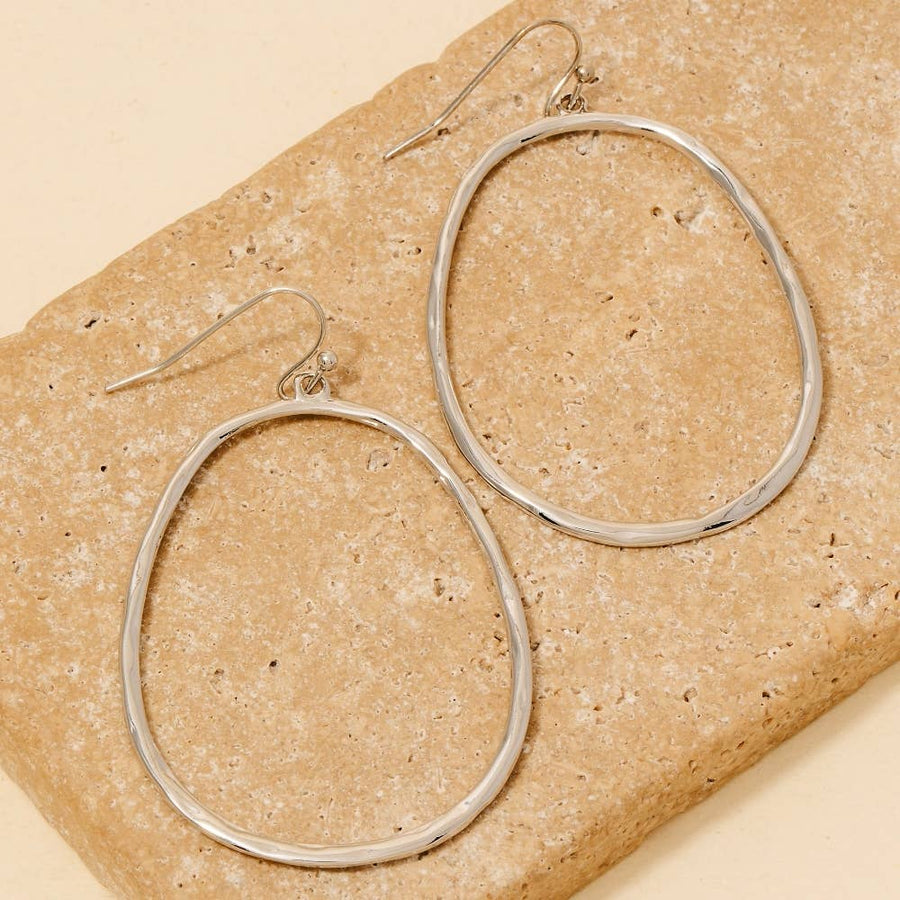 Round Thin Cutout Drop Earrings