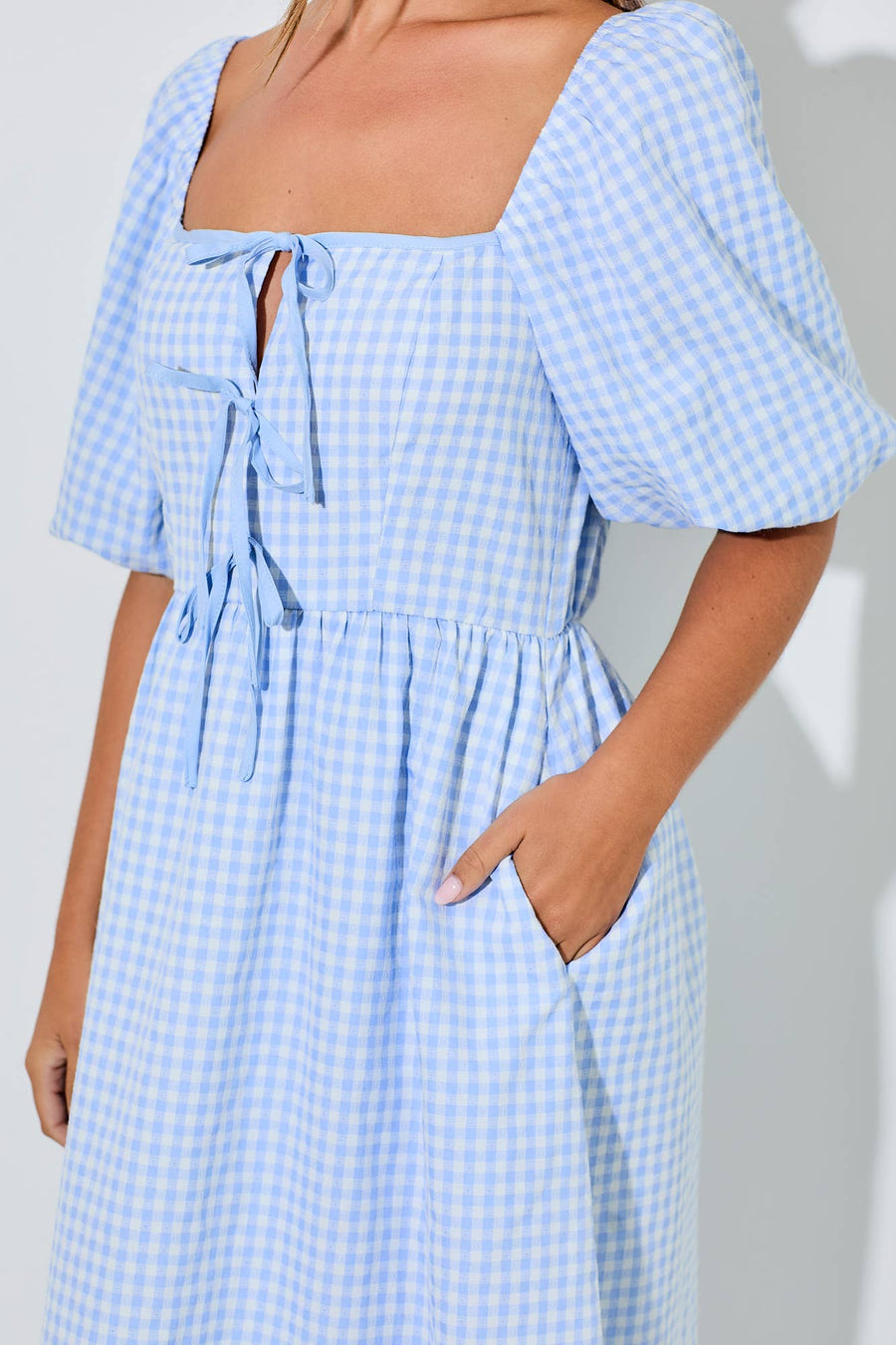 “Darla” Gingham Midi Dress