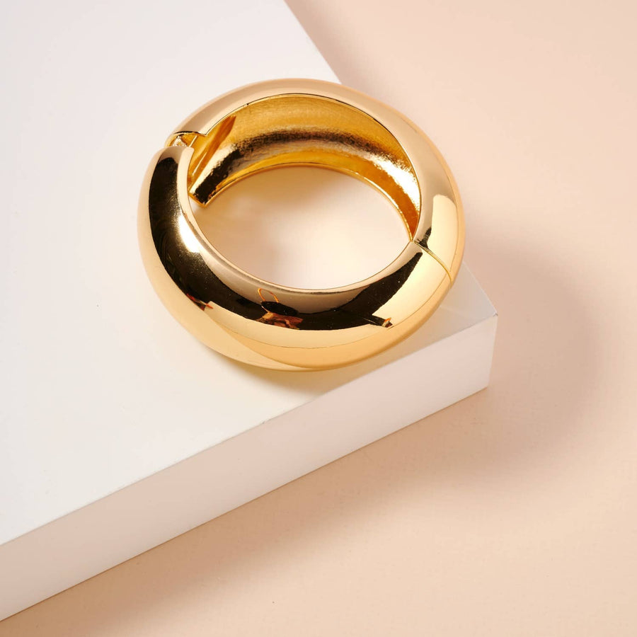Thick Gold Cuff Bracelet