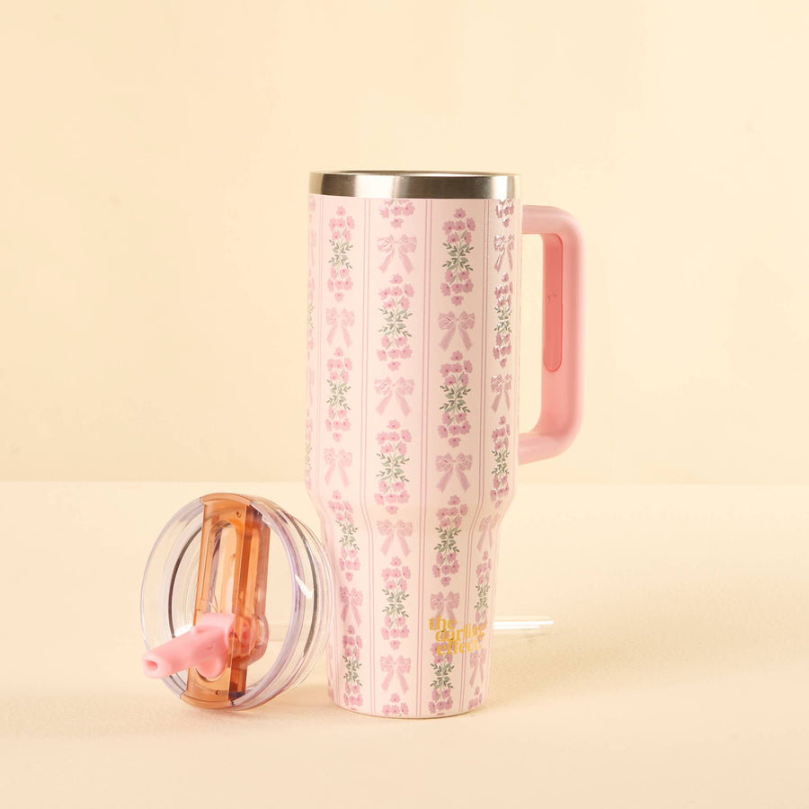 40 oz Flip Straw Tumbler-Oh So Fancy Pink