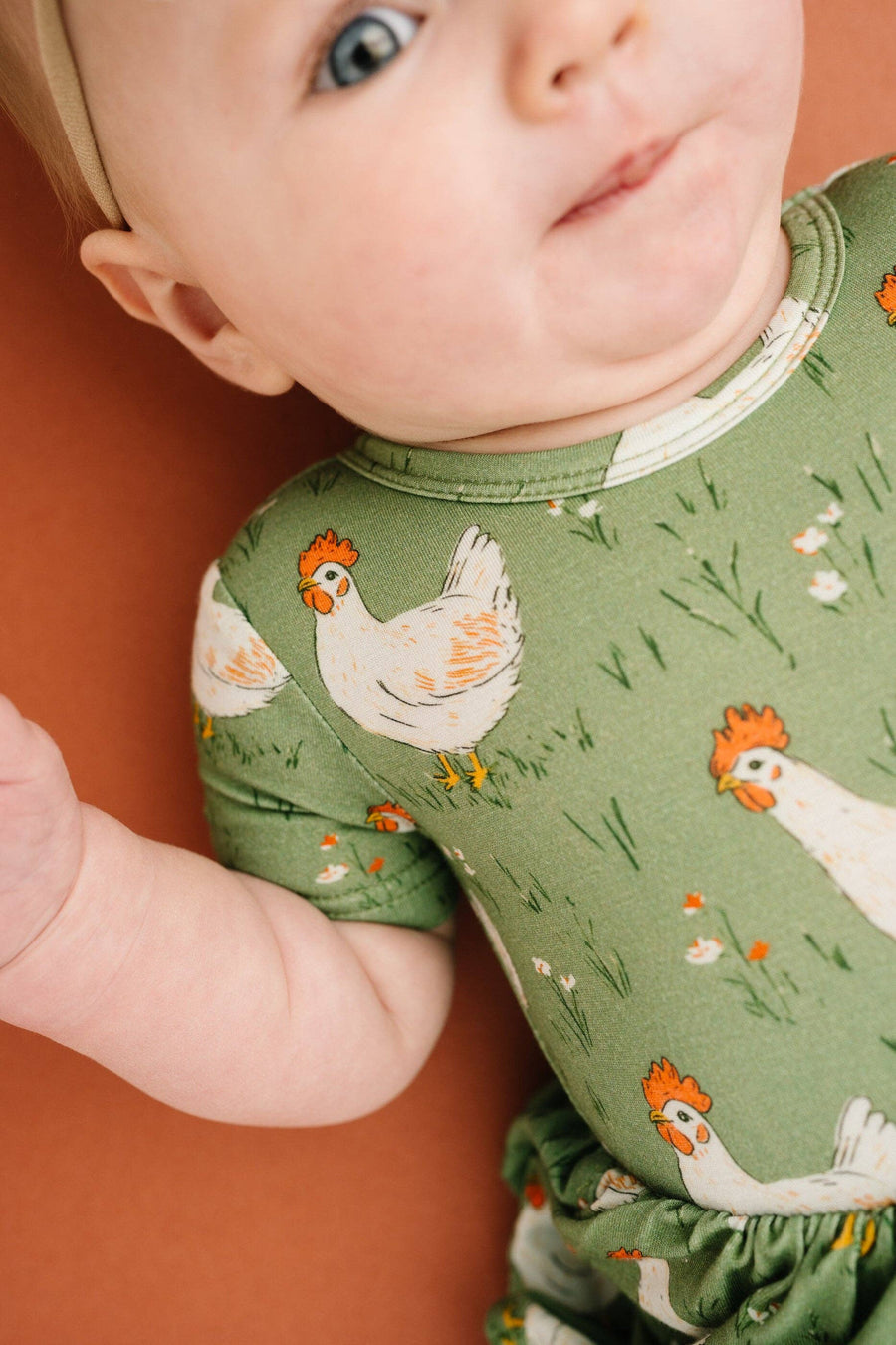 Spring Chicken Short Sleeve Bodysuit Bamboo Dress