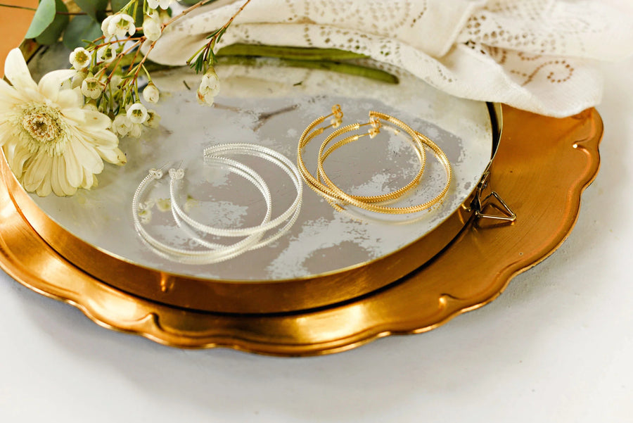 Large Lynda Dotted Hoops