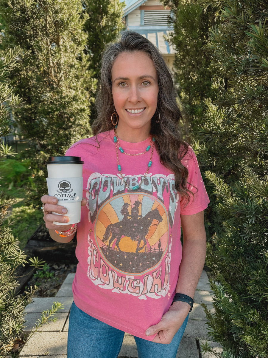 COWBOY'S COWGIRL GARMENT DYED GRAPHIC T SHIRT