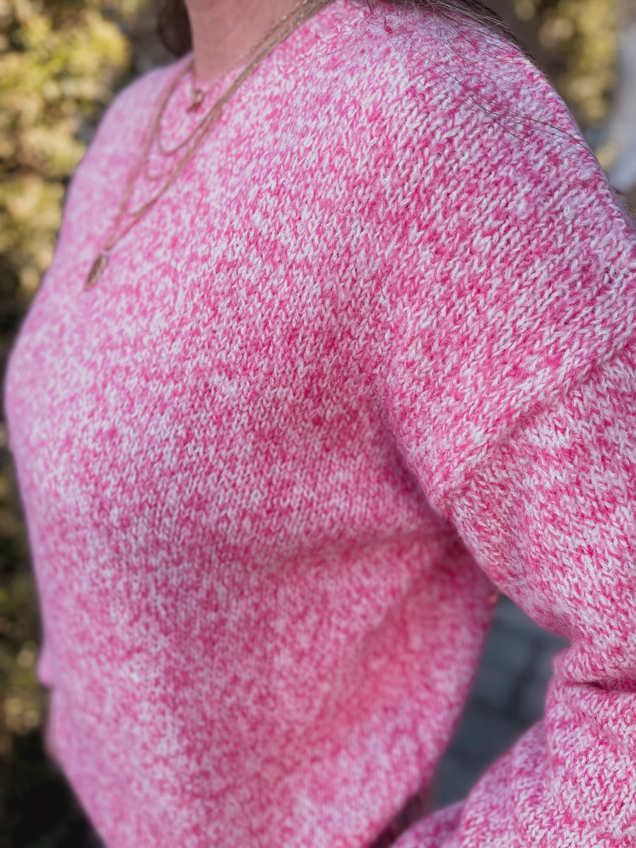 “Esther” CREWNECK SWEATER PULLOVER - PINK