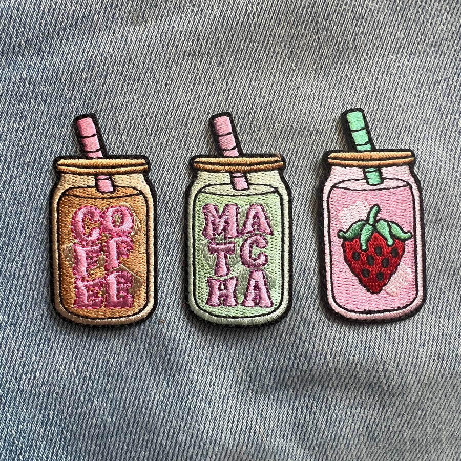 Iced Coffee / Iced Matcha Latte / Pink Drink Patch