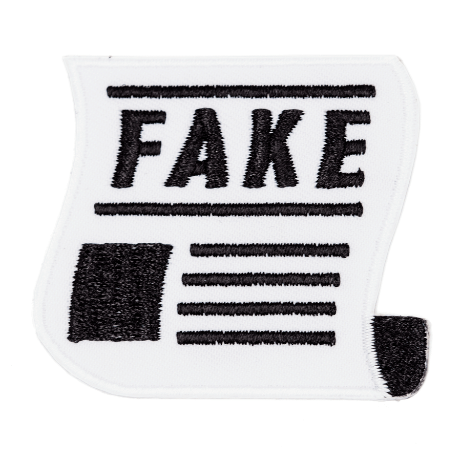Fake News Embroidered Iron-On Patch