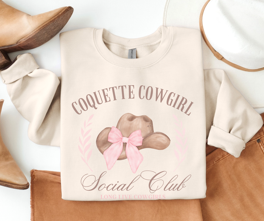 Coquette Sweatshirt Cowgirl Coquette Pullover Bow Cowgirl