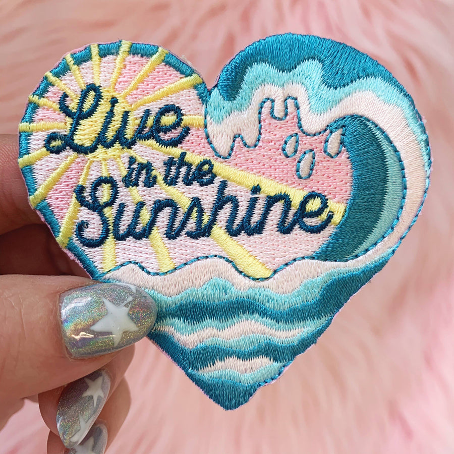 Patch - Waves Collection - Live in the Sunshine Heart Patch