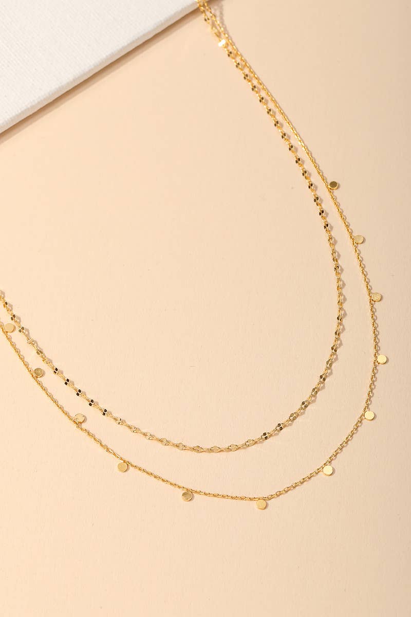 Dainty Layered Coin Choker Necklace