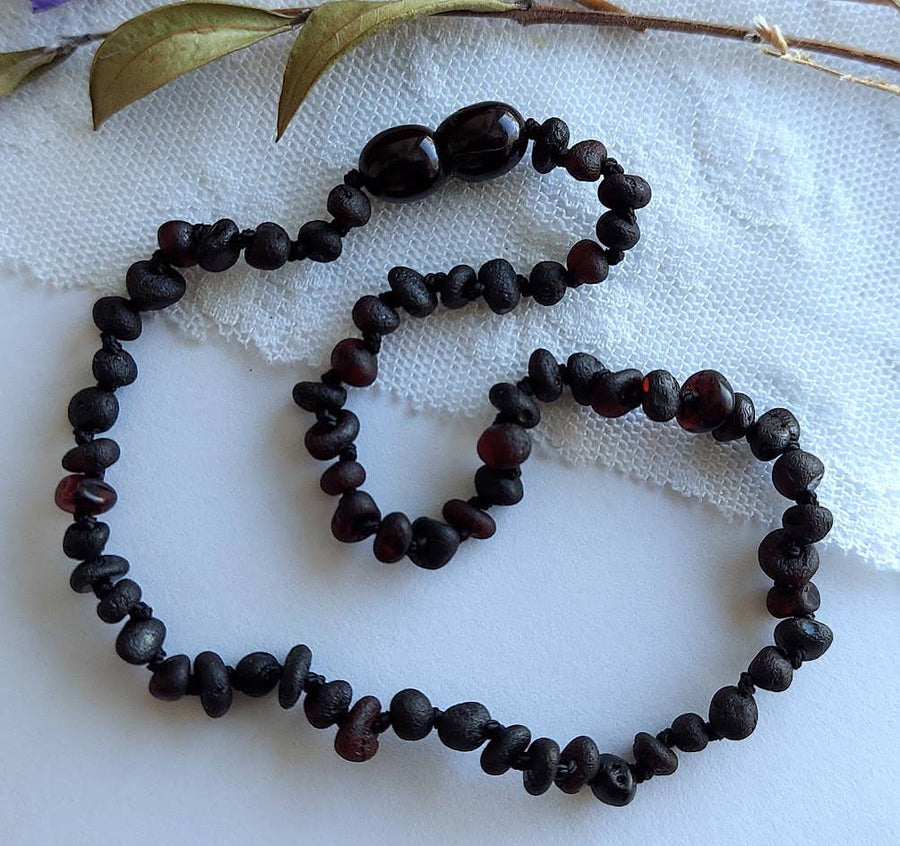 Baby Raw Cherry Baltic Amber Necklace