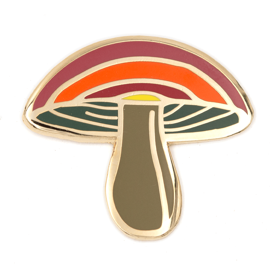 Rainbow Mushroom Enamel Pin